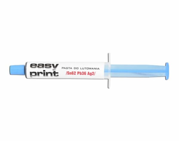Pâte à souder Easy Print (Sn62 Pb36 Ag2), 1,4 ml.