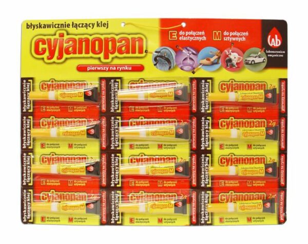 Colle Cyjanopan-m 2g dure, rouge.