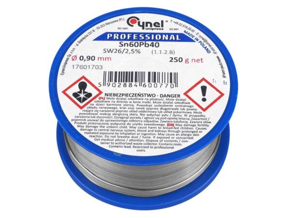 PS Étain 0,90/250g/liant Sn60Pb40.