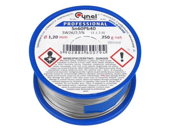 Étain PS 1,20/250g/Sn60Pb40.