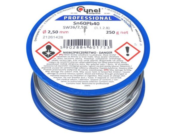 PS Tin 2,5/250 g/liant Sn60-Pb40