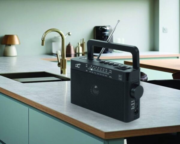 Radio portable LTC SONA avec Bluetooth, USB et carte TF, noire.