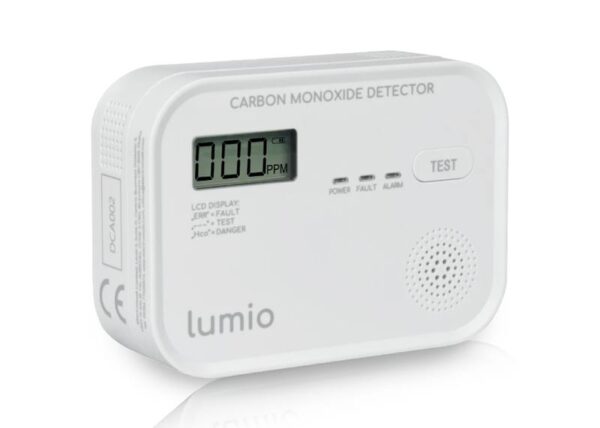 Détecteur de monoxyde de carbone avec affichage LUMIO, 3 piles AA