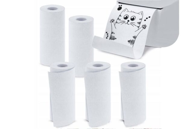 Rouleaux thermiques pour New Print, blancs, lot de 5.