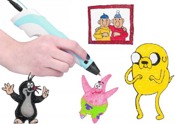 Stylo imprimante 3D pour enfants bleu