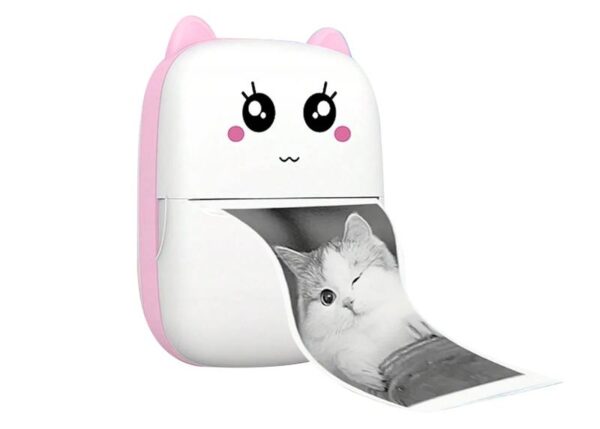 Imprimante thermique DRUKUŚ pour enfants, rose