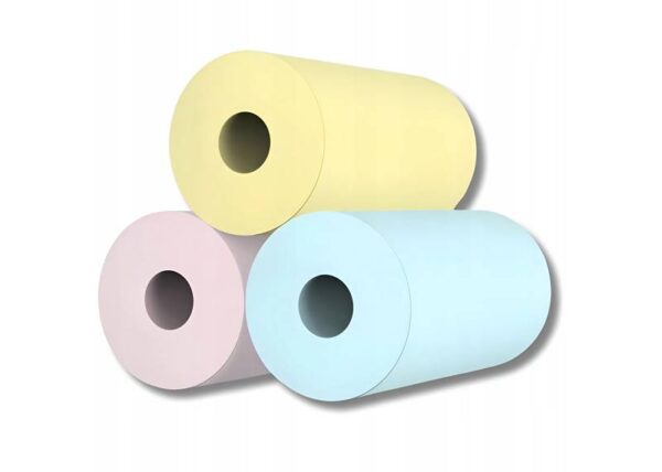 Rouleaux d'impression thermique, 3 couleurs, lot de 3.