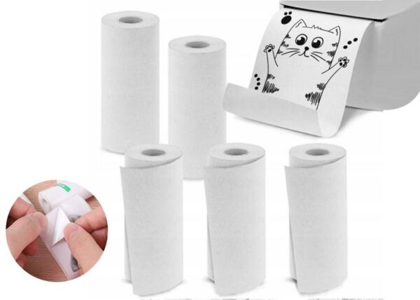 Rouleaux thermiques auto-adhésifs pour impression neuve, 5 pièces.