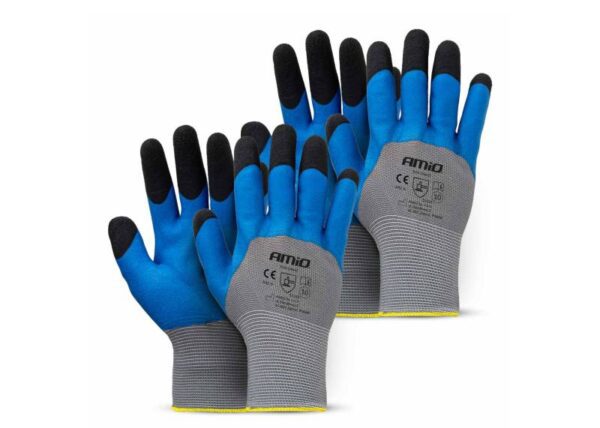 Gants de protection en polyester enduits de mousse de latex PE 3/4, taille 10 (2 paires)