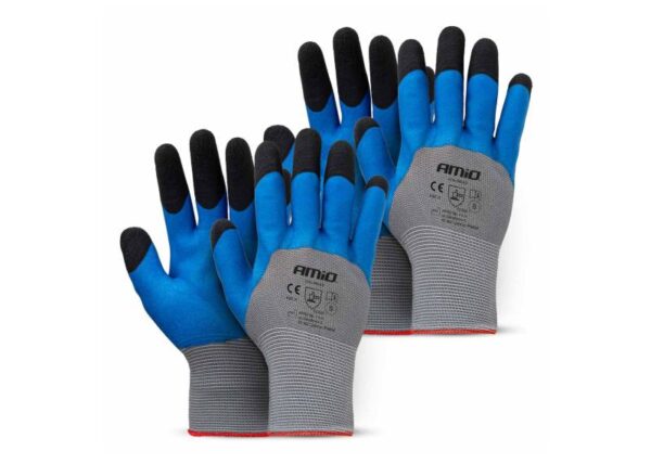 Gants de protection en polyester enduits de mousse de latex PE 3/4, taille 8 (2 paires)