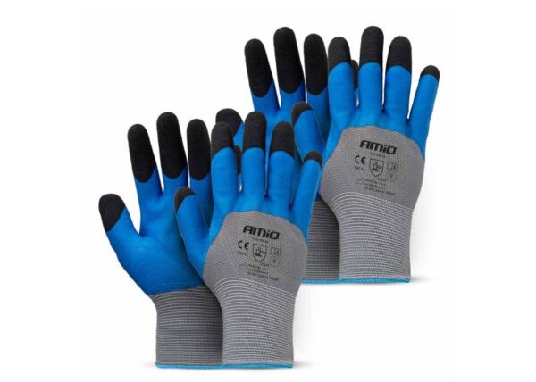 Gants de protection en polyester enduits de mousse de latex PE 3/4, taille 9 (2 paires)