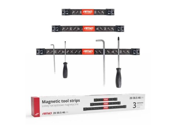 Ensemble de 3 supports magnétiques pour atelier. 20/30/46 cm