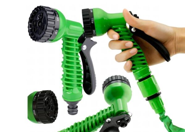 Pistolet d'arrosage réglable, 6 modes, verrouillage de la gâchette