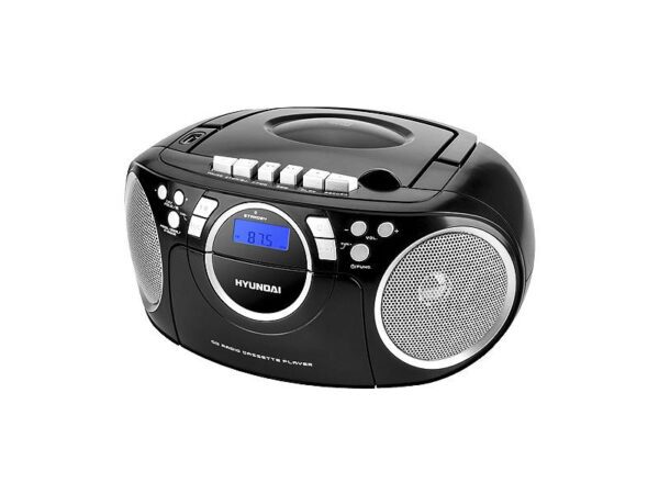 Boombox Hyundai TRC788AU3BS Tuner FM numérique, Cassette, CD/MP3, USB, AUX.