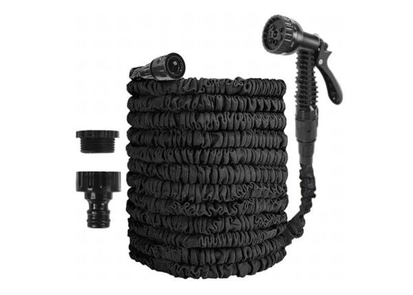 Tuyau d'arrosage flexible et extensible de 30 m, kit : pistolet 7 modes, raccords