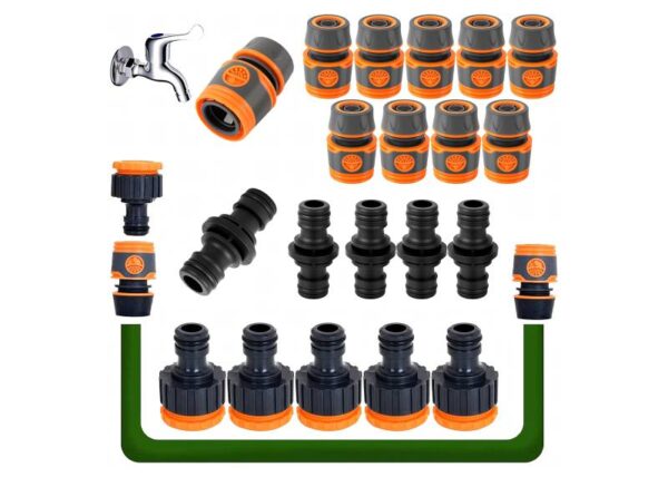 Ensemble de raccords pour tuyau d'arrosage 1/2" 3/4"