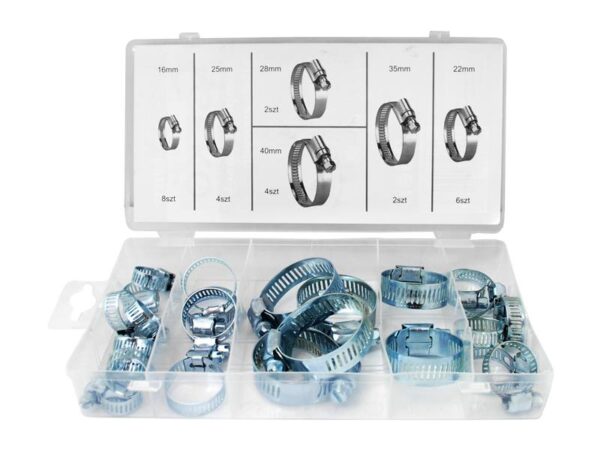 Ensemble de 26 pinces à entraînement par vis sans fin G02812.