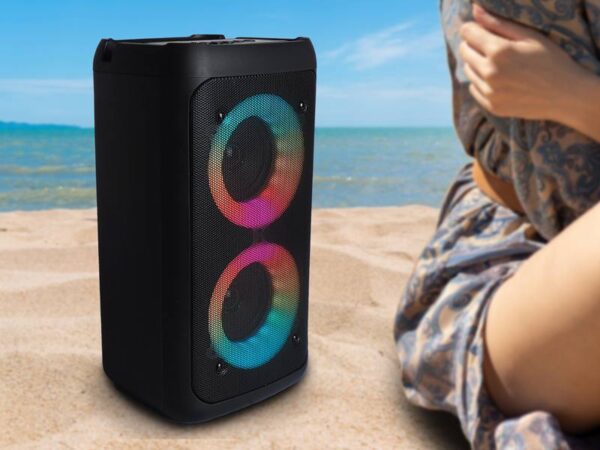 Enceinte Bluetooth LTC RGB 2x3" USB/SD/AUX 4000 mAh
