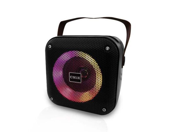 Enceinte Bluetooth MK-804 10 W 3 pouces, radio FM, USB, lecteur de carte TF, rétroéclairage RGB, batterie 1200 mAh, USB-C