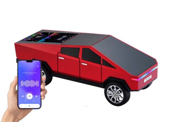 Enceinte Bluetooth WS-580 CYBER TRACK, 15 W, radio FM, USB, carte TF, écran LED, batterie 1200 mAh, rouge