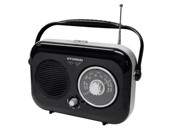 Autoradio rétro Hyundai PR 100, noir.
