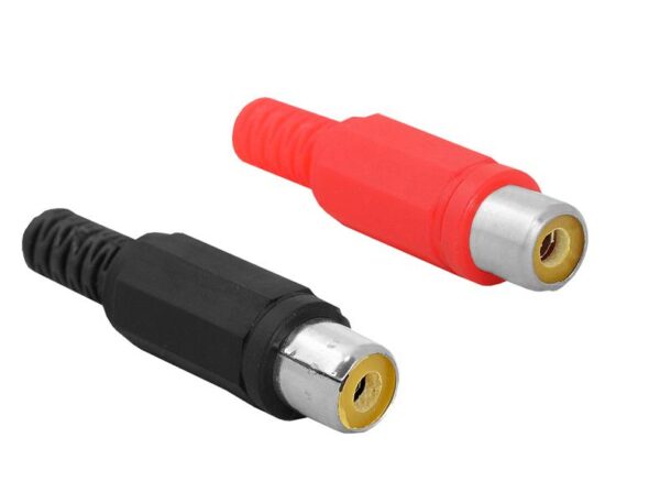 Prise RCA phono noire/rouge