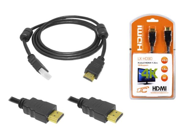 Câble HDMI-HDMI 1,5 m 4K v2.0 LTC