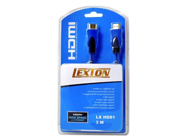 Câble HDMI-HDMI 3m, bleu, v1.4.