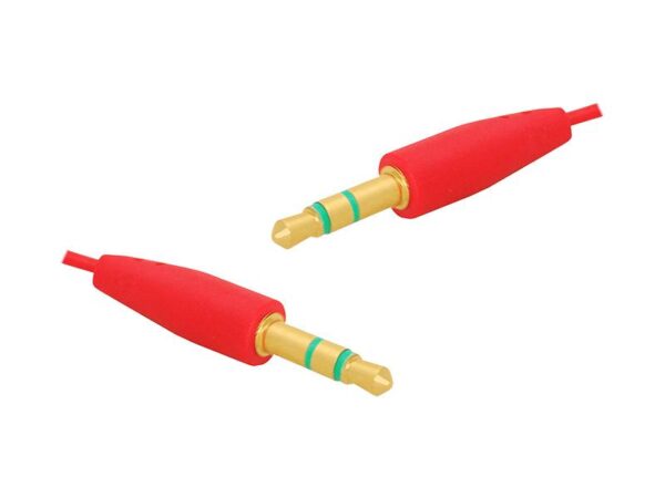 Câble Jack 3,5 mm - Jack 3,5 mm, 1,5 m, plat, rouge.