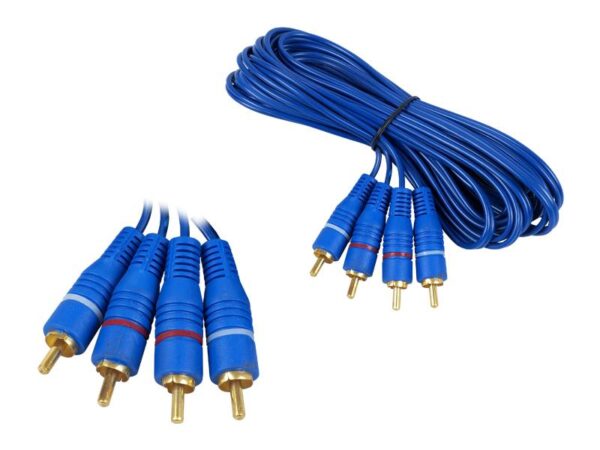 Câble PS 4xRCA avec fiches plaquées or, 5 m.