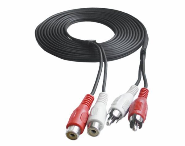 Câble 2 prises RCA - 2 connecteurs RCA, 5 m