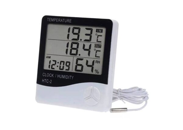 Station météo E6166 avec thermomètre, hygromètre, horloge et réveil