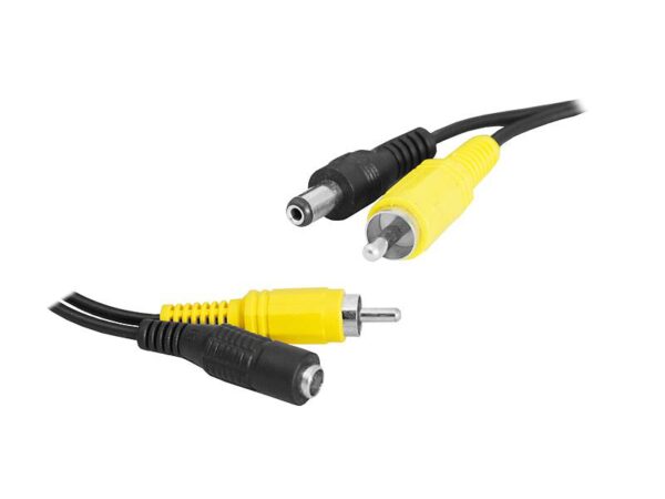 Câble 1 RCA + prise CC - 1 RCA + fiche CC, 10 m, pour appareils photo.