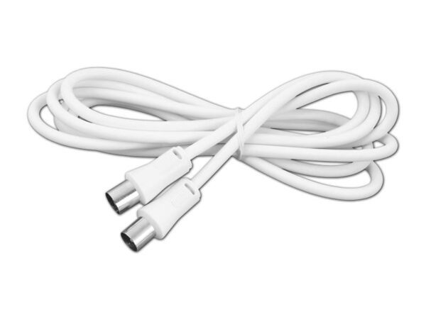 Connecteur TV-Vidéo - Fiche TV blanche de 1,5 m