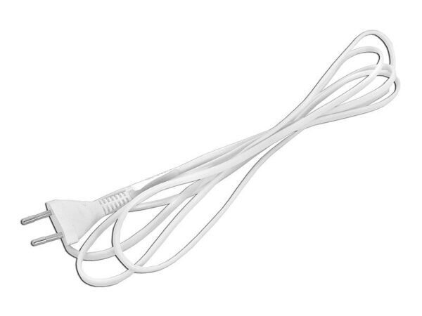 Câble d'alimentation blanc 2x0,5 mm, 2 m