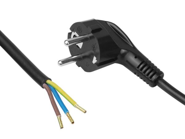 Câble d'alimentation 3x1,5 noir 5m