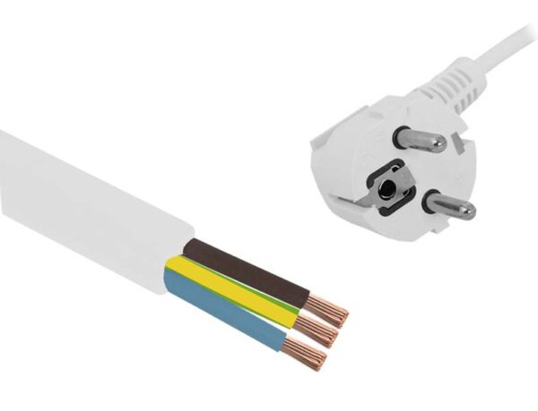 Câble d'alimentation 3x2,5 blanc 1,5 m