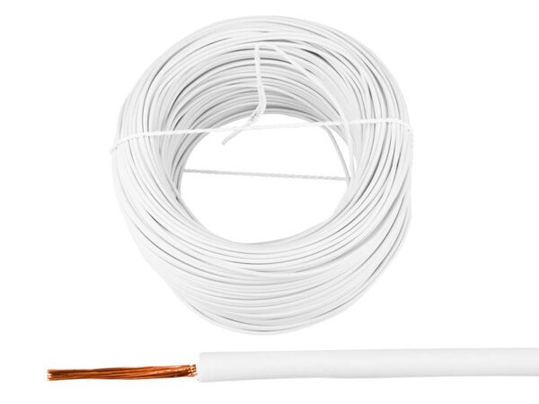 Câble LgY/H05V-K 1x0,5, blanc (100 m).