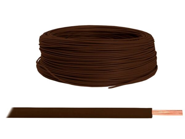 Câble LgY/H05V-K 1x0,5, marron, 100m.