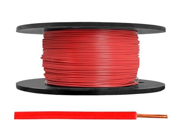 Câble LgY/H05V-K 1x0,5, rouge, 100m.