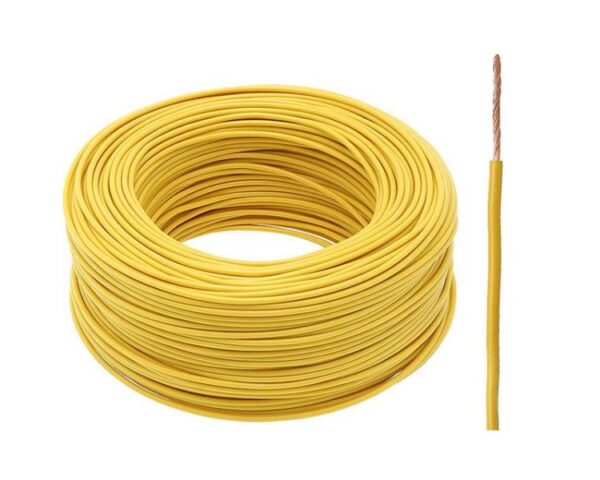 Câble LgY/H05V-K 1x1, jaune, 100m.