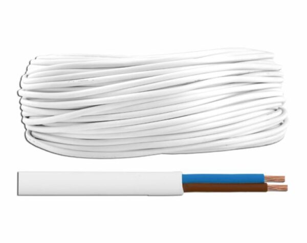 Câble OMYp 2x0,75, 300/300V, plat, 100m.