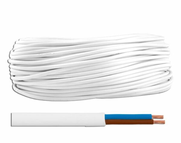 Câble OMYp 2x1.0 300/300V, plat, 100m.