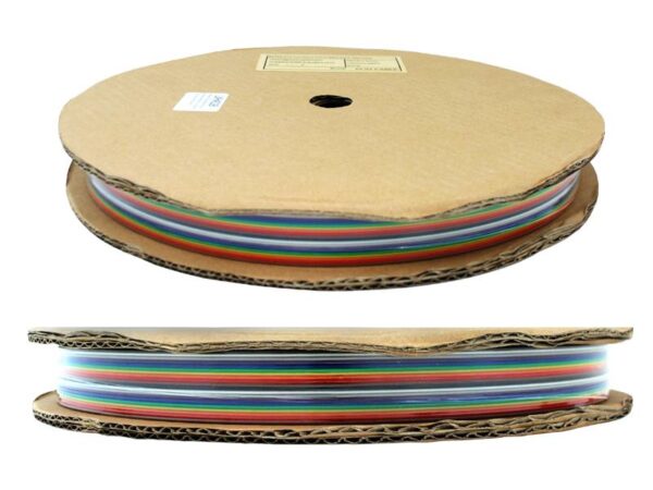Câble ruban coloré AWG28 1,27 mm 20 conducteurs 105*C 300V rouleau 61 m.