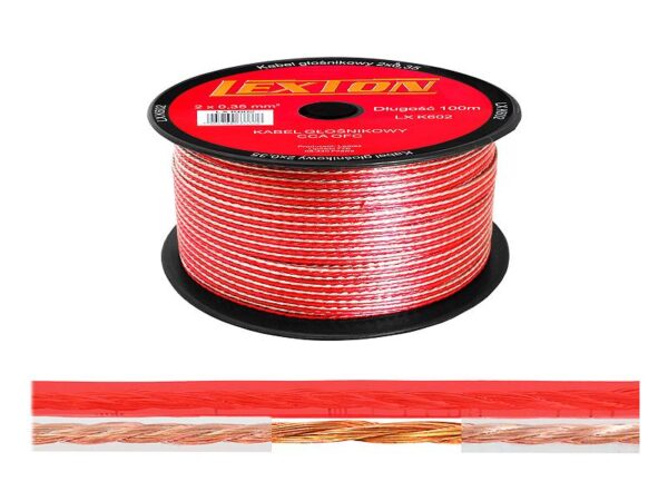 Câble haut-parleur LEXTON 2x0,35 CCA-OFC