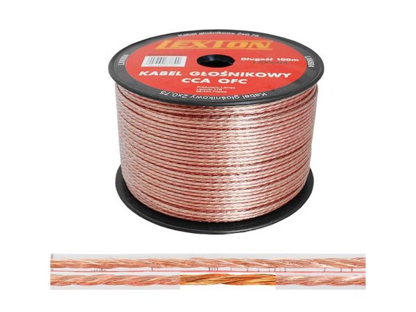 Câble haut-parleur LEXTON 2x0,75 CCA-OFC