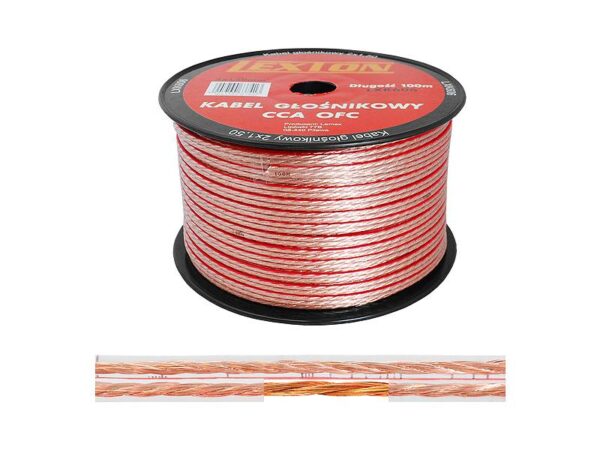Câble haut-parleur LEXTON 2x1,50 CCA-OFC