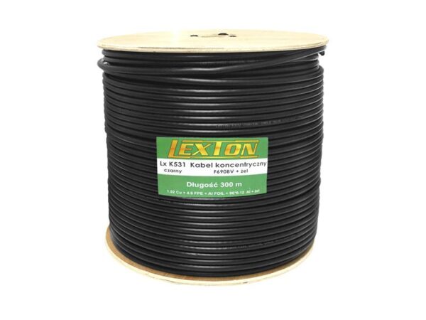 Câble coaxial F690BV + gel de cuivre 300 m noir