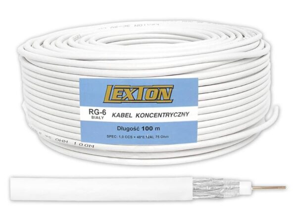 Câble coaxial PS RG6 100 m LEXTON