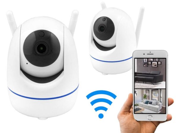 Caméra IP WiFi intérieure panoramique et inclinable, 2 MP, carte microSD 128 Go LTC